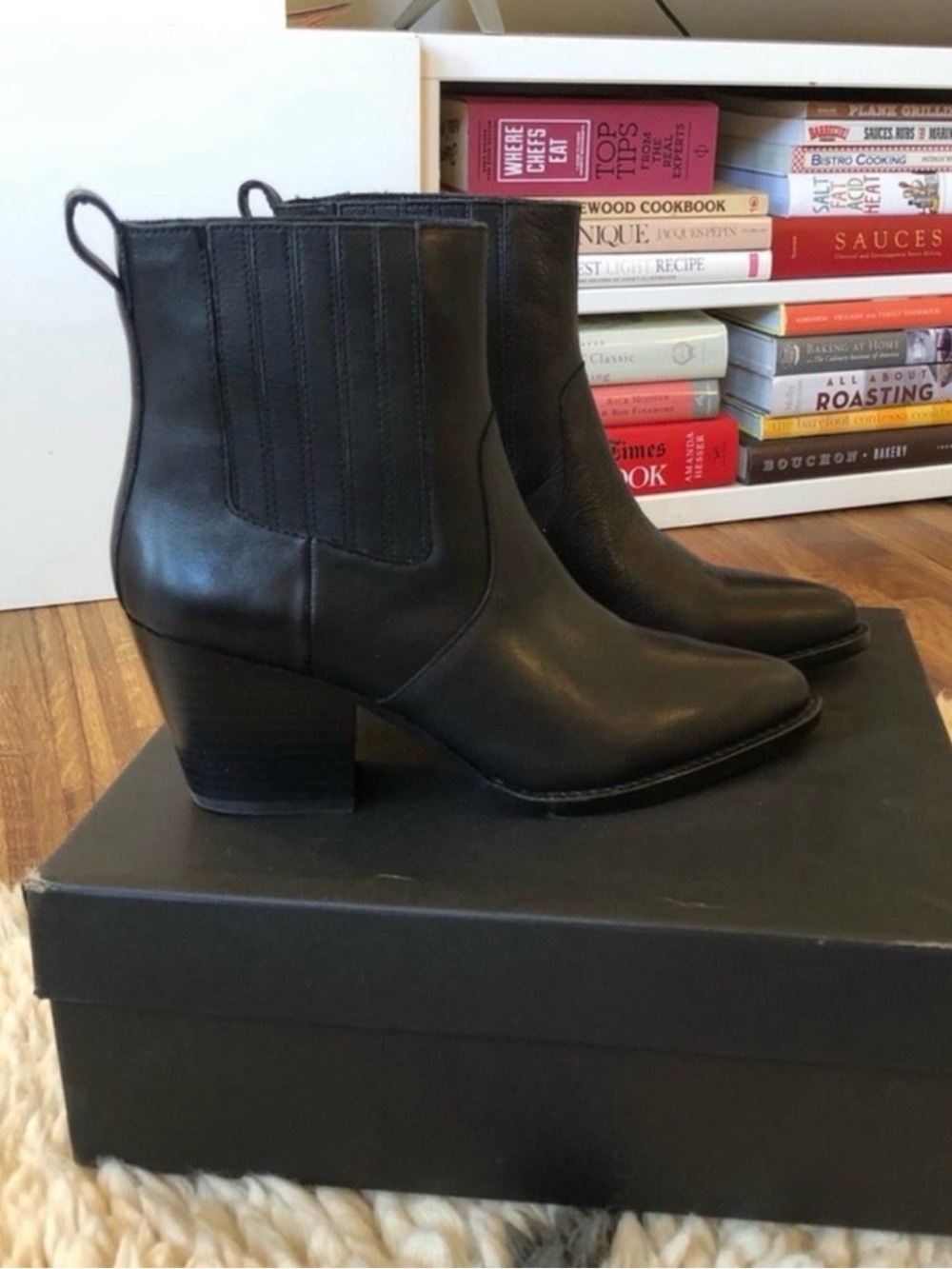 NWT J.Crew Chelsea High-Heel Cowboy Boots 6.5 - Picture 2 of 6
